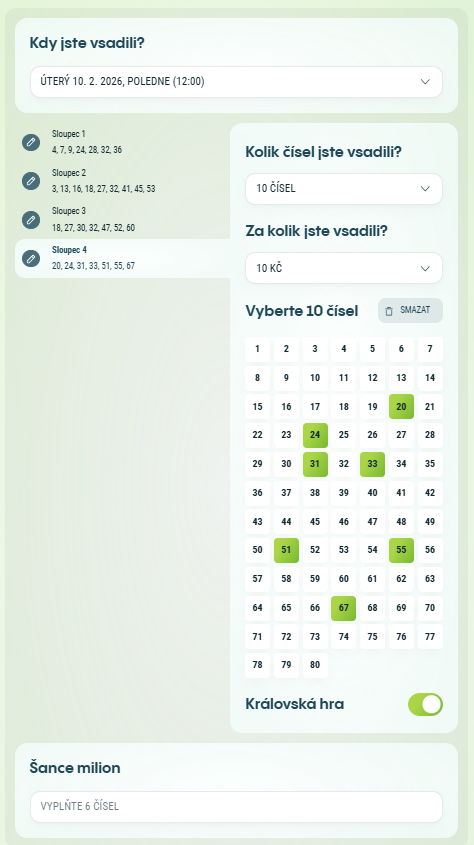 Jak zkontrolovat tiket Šťastných 10 snadno a rychle 1 šťastných 10 kontrola tiketu čísla