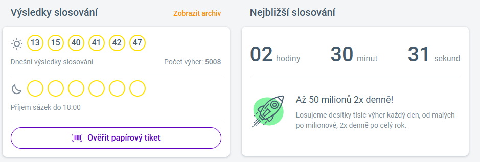 tiket Maxa Šestka kontrola