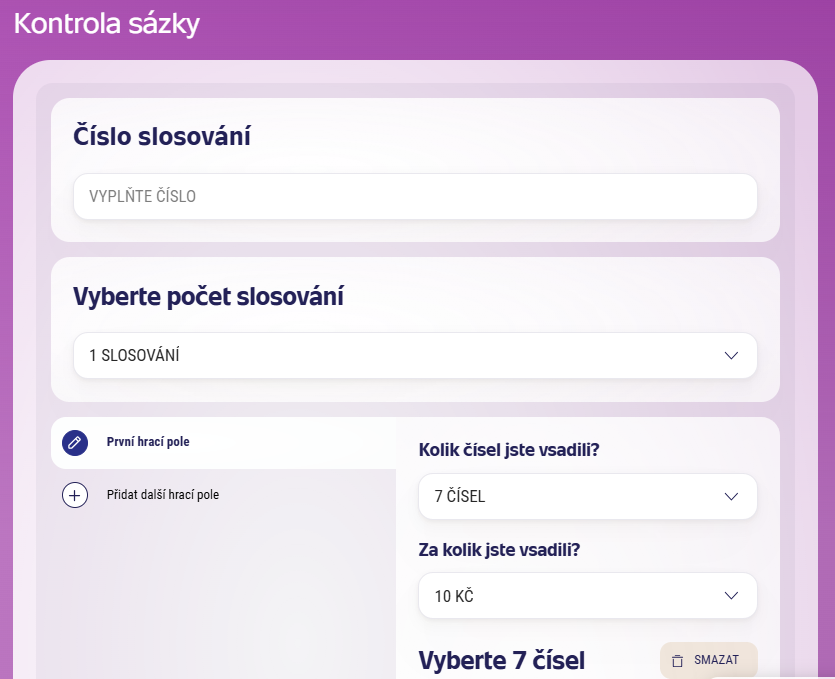 kontrola tiketu keno na webu 1