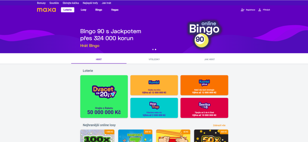 Registrace Maxa Kombi úvod