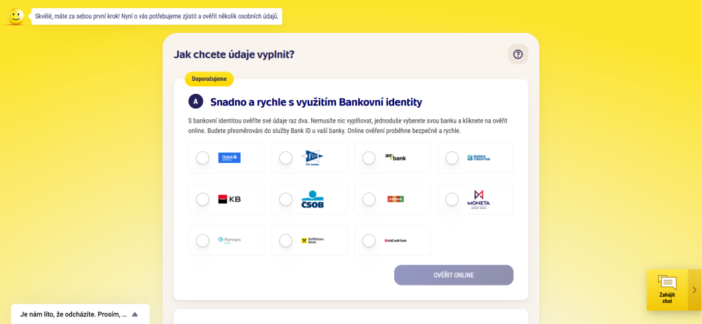 registrace stastne datum bankovni identita 1