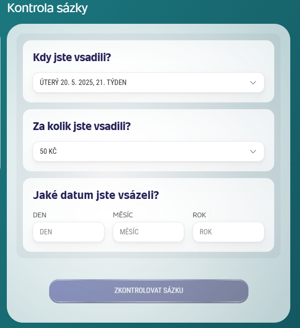 výsledky šťastné datum systém