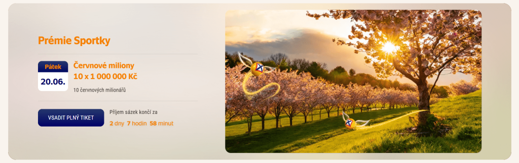 Sazka prémie červen 3