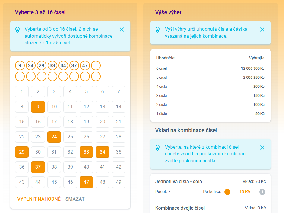 výhra v kombi tiket