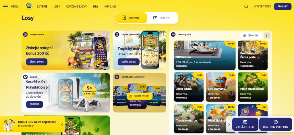 sazka kolo štěstí losy