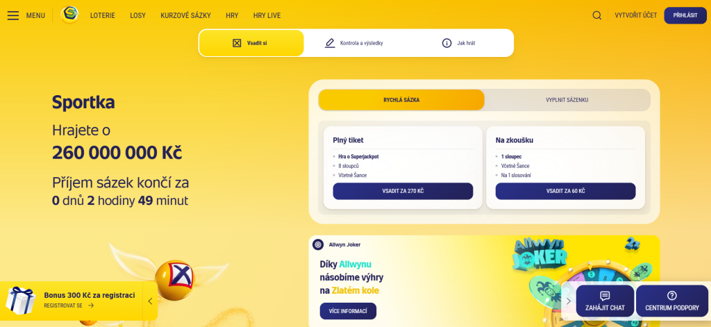 šťastný tiket sportky náhled