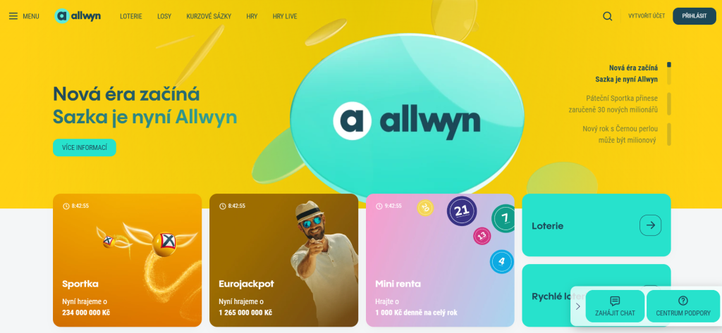 milionové výhry allwyn