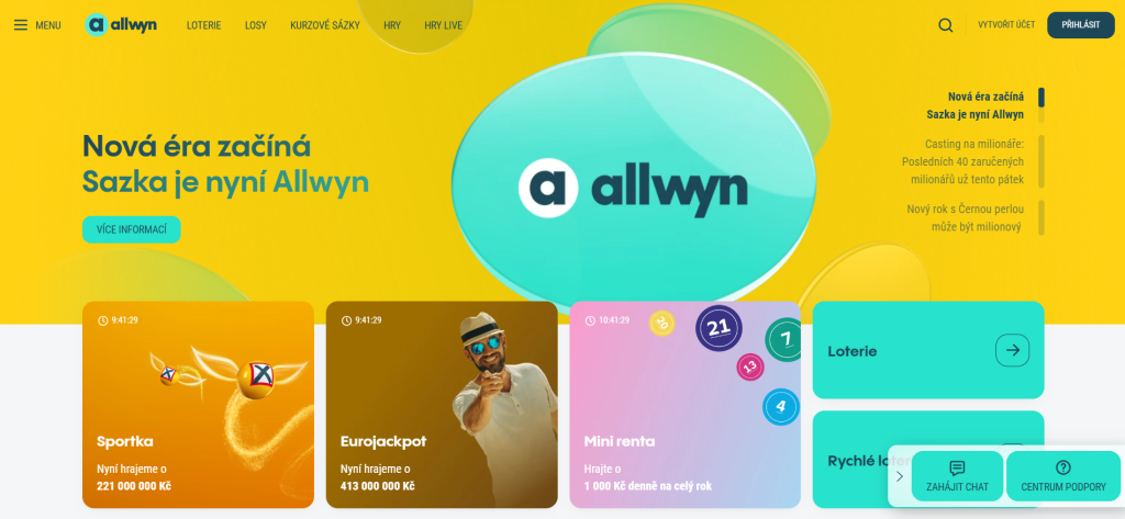 rok plný milionářů u allwynu