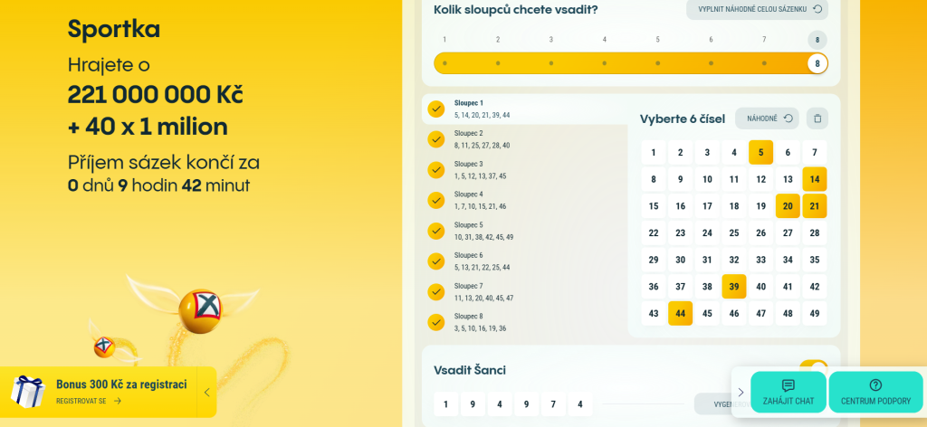 rok plný milionářů sportka