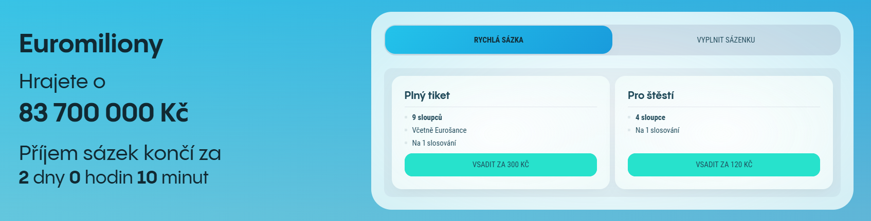 loterie Euromiliony web