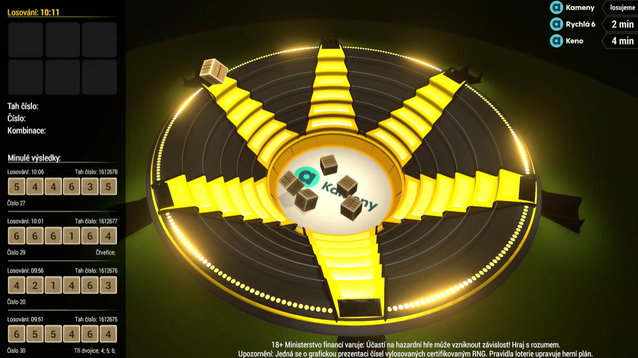 Recenze loterie Kameny slosování