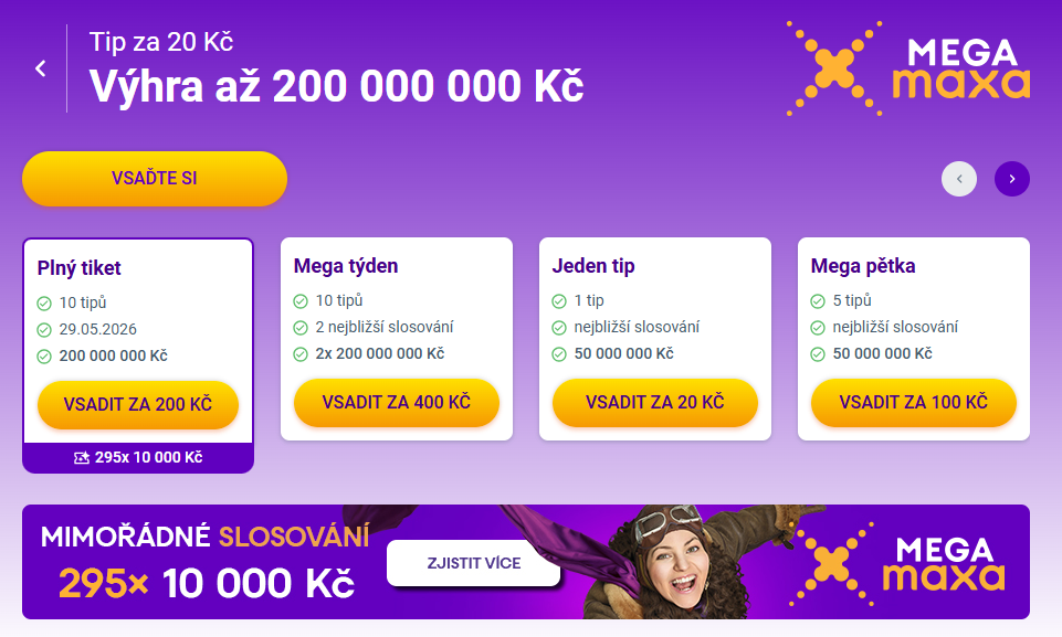 První rok MEGAMAXA na trhu. Padl hlavní jackpot 200 000 000 Kč? 2 image